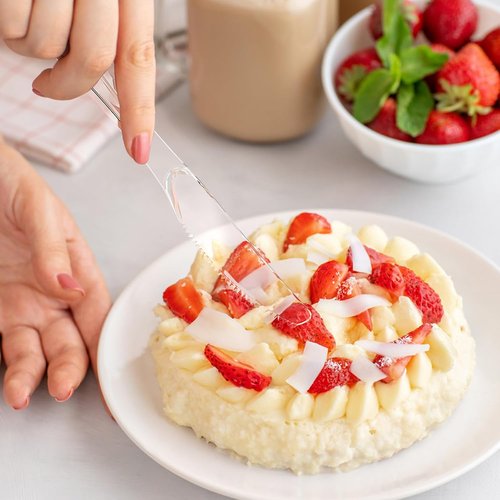 Dealusy 360 Count Extra Heavy Duty Clear Plastic Silverware Set - BPA-Free & Heat Resistant Utensils