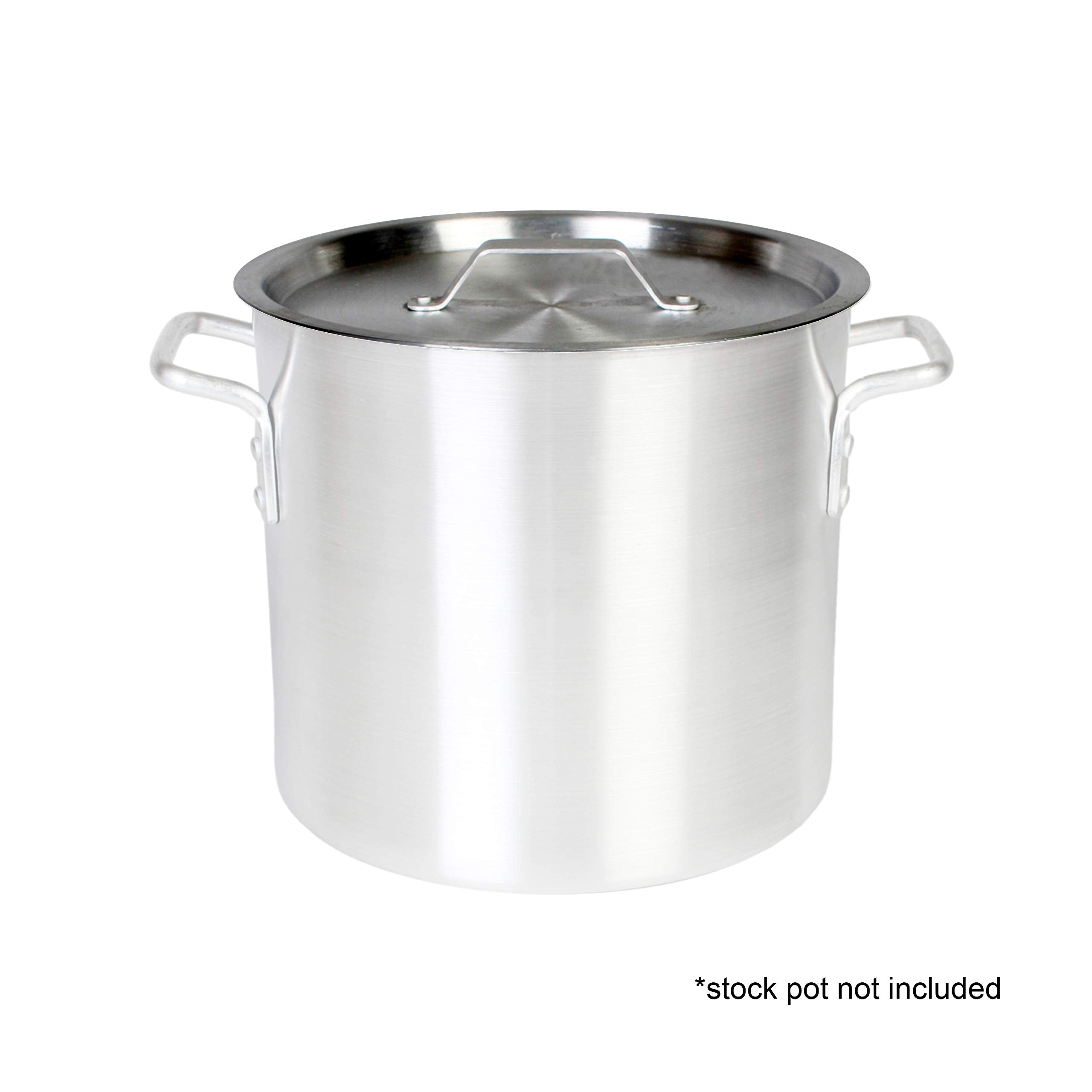 Thunder Group Aluminum Stock Pot Lid, 20 Quart, Silver
