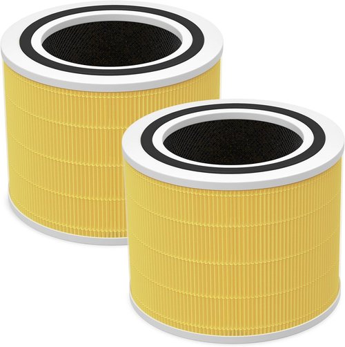 LEVOIT Core 200S-P Replacement Filter - 2 Pack Compatible with Core 200S Smart WiFi Air Purifier - Yellow