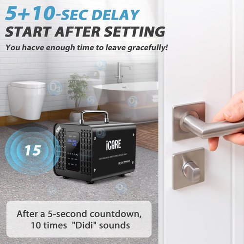 Ozone Generator 60,000mg/h & Ozone Generator Water 1000 mg/h High Capacity Smart Ozone Machine Odor Removal Commercial Ozone Odor Eliminator for Home, Smoke, Pet Odor, Car, Cleaning Fruits, Vegetables