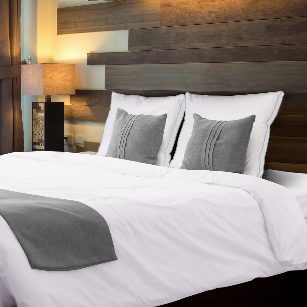 Utopia Bedding Bed Pillows - Soft & Fluffy Down Alternative, European Size, Set of 2 | Cooling Gusseted Design