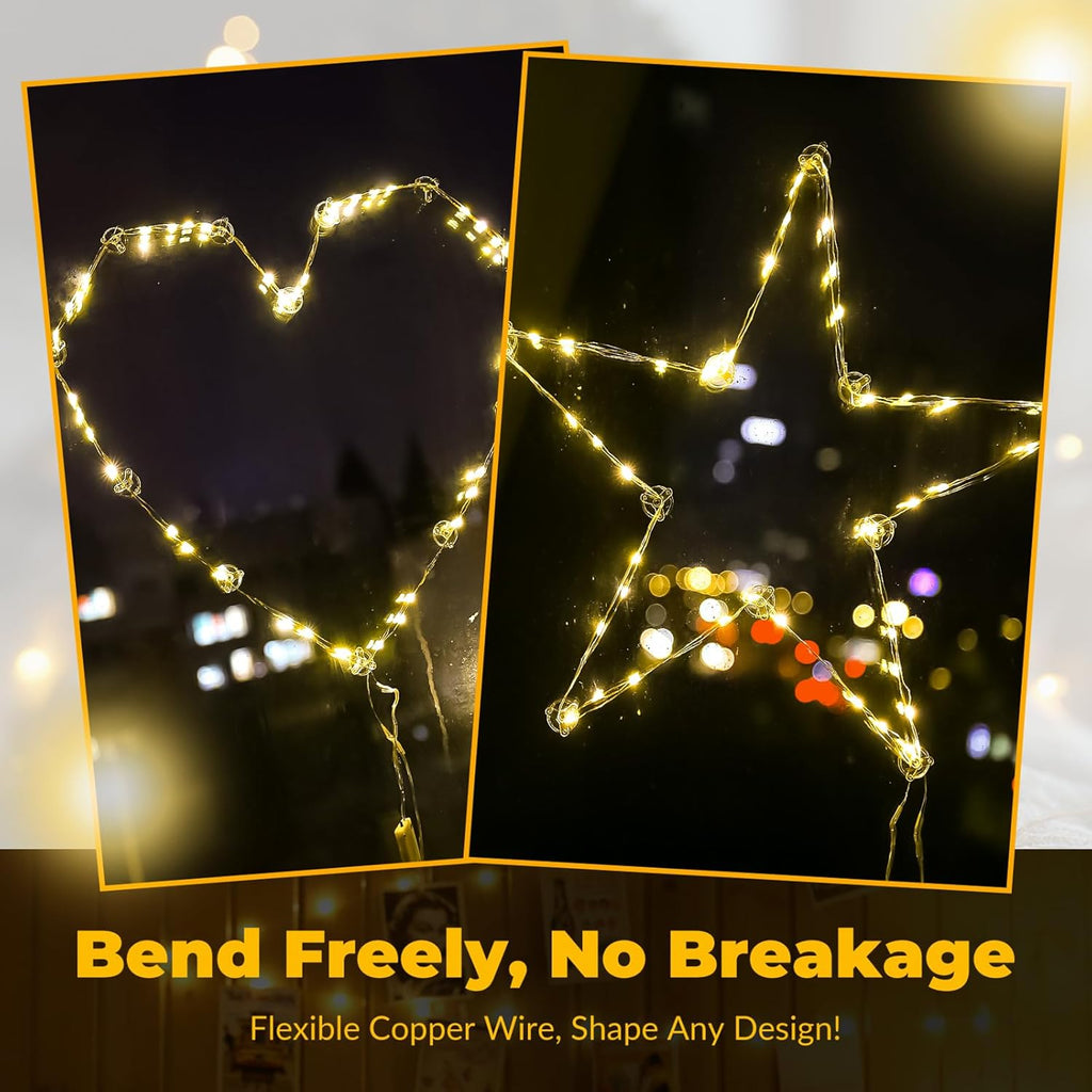 ZSJWL 30 Pack Battery Operated Fairy Lights - Warm White 7Ft Mini String Lights for Weddings & Decor