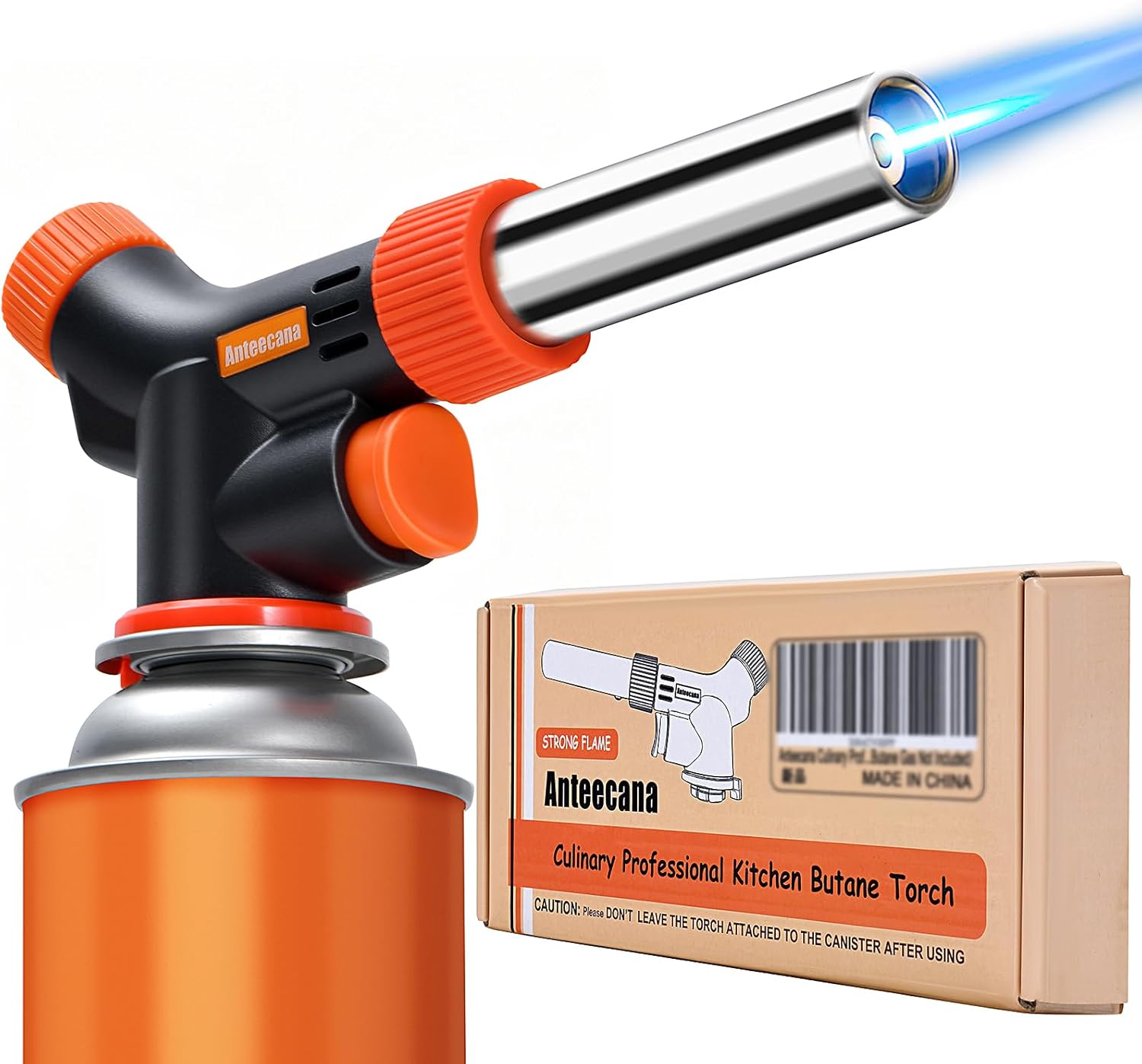 Upgrade Culinary Professional Kitchen Cooking Torch - Adjustable Flame for Versatile Use | Butane Gas Not Included