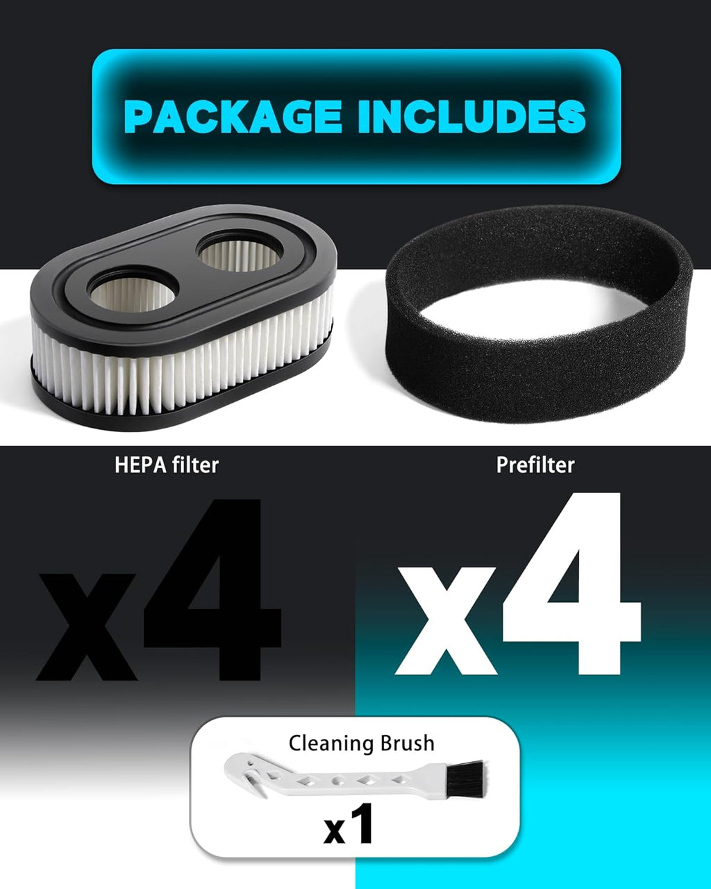 Troy-Bilt Air Filter - High-Performance Replacement for TB110, TB200, TB230 Lawnmowers | 4 Pack