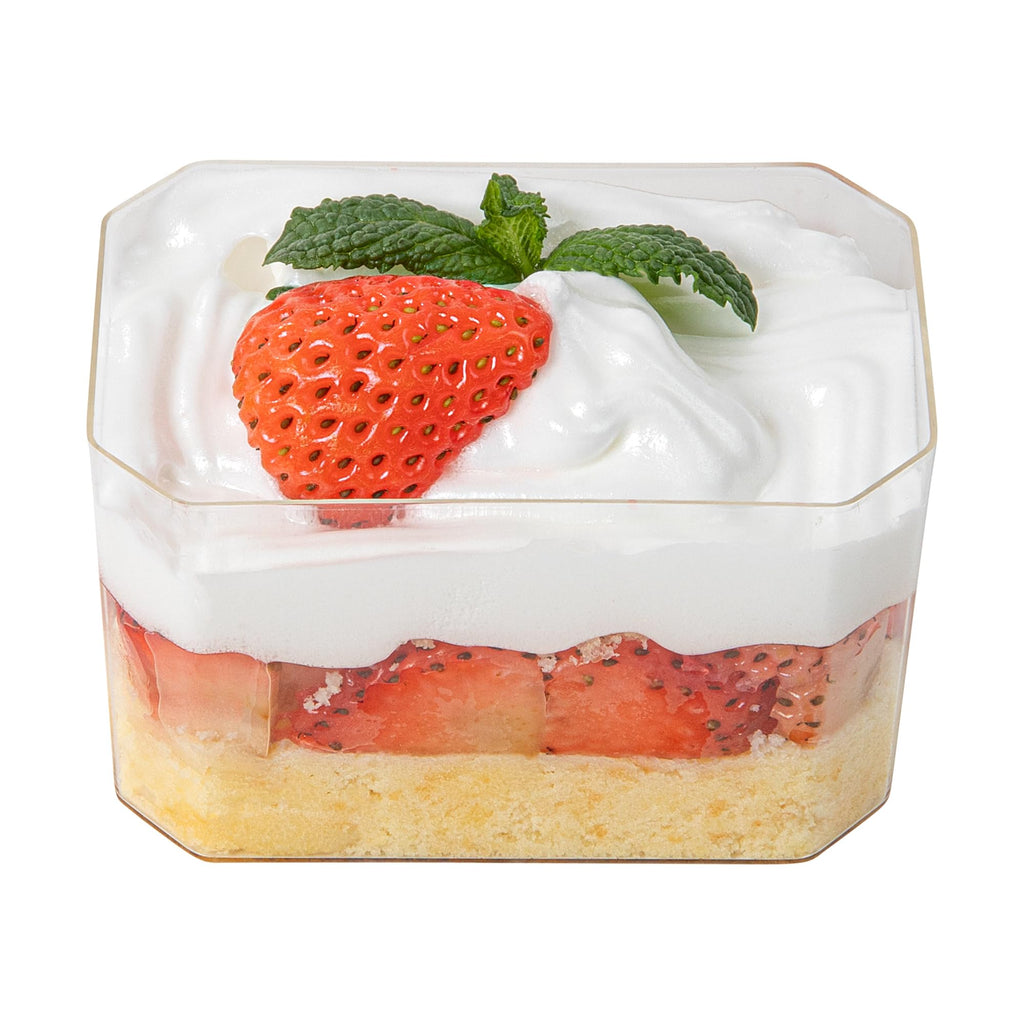 Restaurantware Mini Serve 3.4 Ounce Plastic Dessert Cups, 100 Disposable Round Serving Cups - Lids Sold Separately, Stackable, Clear Plastic Parfait Cup, Durable, For Ice Cream, Gelato, And Sorbet