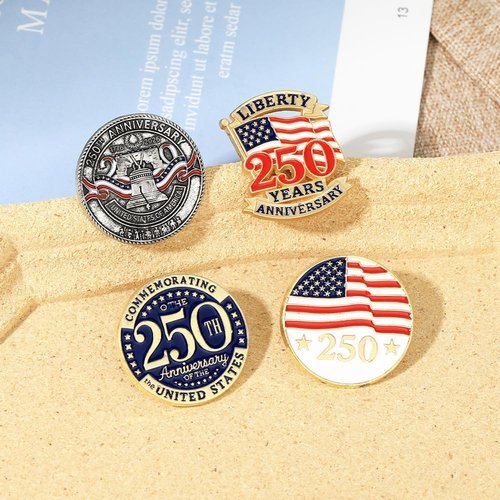 American Independence Day Brooch Pins - Celebrate 250th Anniversary | Perfect Holiday Gift for Men & Women