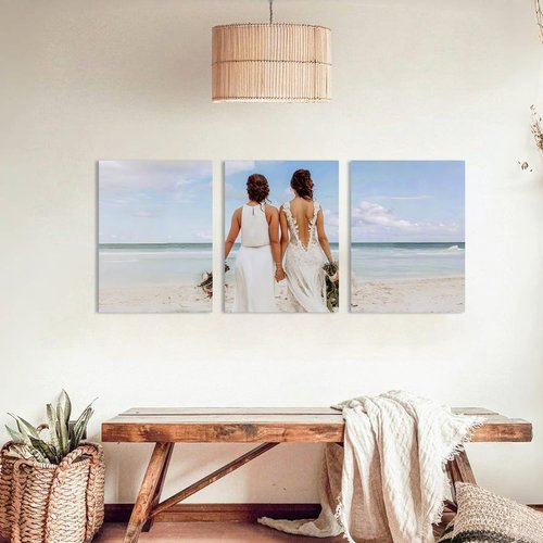 Custom Canvas Prints - Personalized Triptych Poster Set (Unframed 12x16) | Unique Wall Art for Home Decor