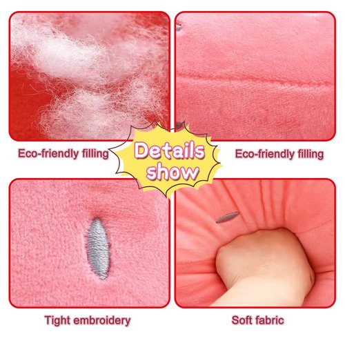 Cute Fruit Kids Pillow Stuffed Strawberry Plush Pillows Super Soft Girls Pillows Cushion Seat for Kids Toys (Pink,13.7''/35cm)1 Count (Pack of 1)