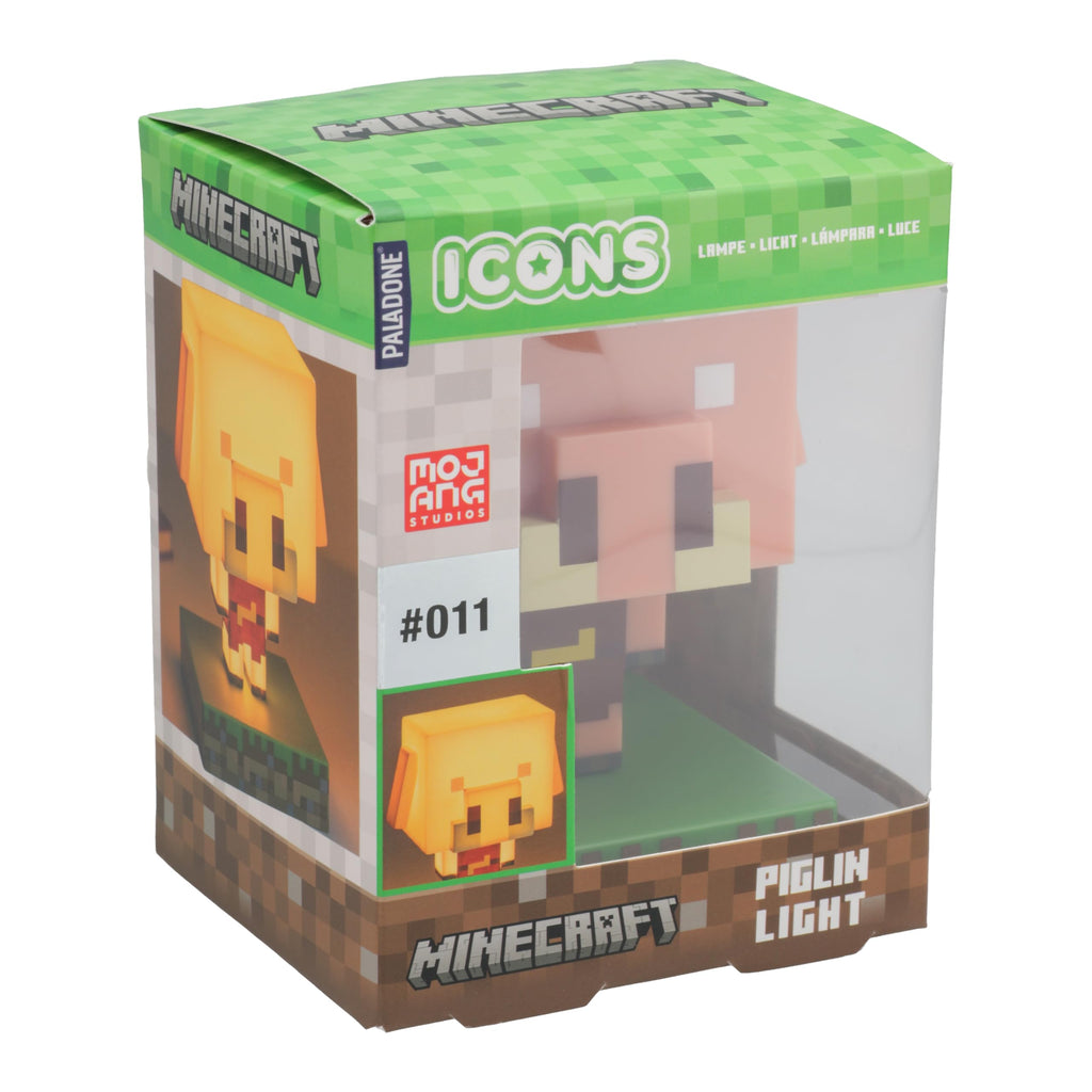 Paladone Minecraft Piglin Mini Light – Officially Licensed LED Night Lamp for Kids' Bedrooms, Gaming Rooms & Home Decor – Battery-Powered Collectible