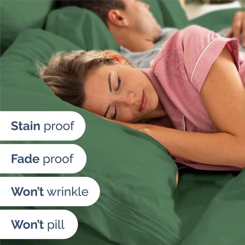 King Size 4 Piece Sheet Set - Comfy Cooling Bed Sheets for Luxury Bedding - Deep Pockets, Soft & Wrinkle-Free - Oeko-Tex Certified, Emerald Green
