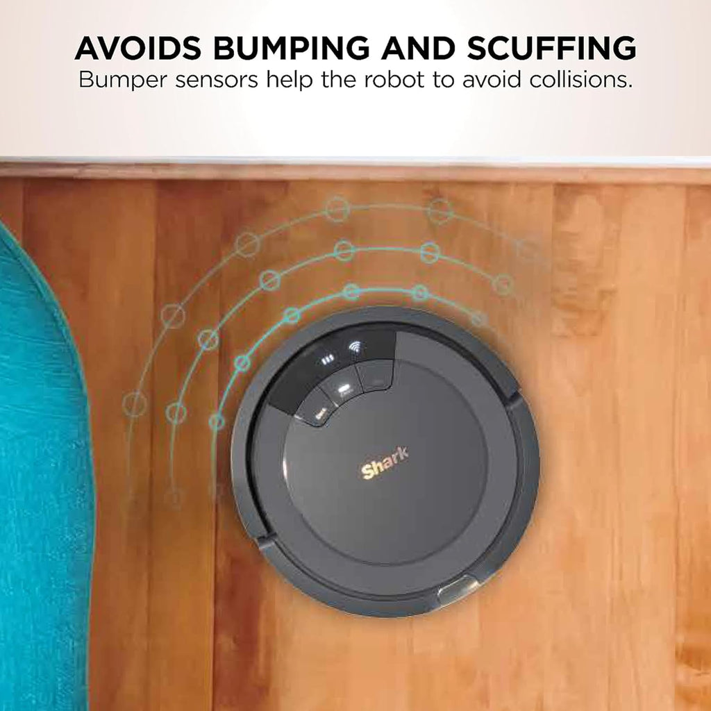 Shark AV753 ION Robot Vacuum - WiFi Connected with Tri-Brush System | 120 Min Runtime, Grey