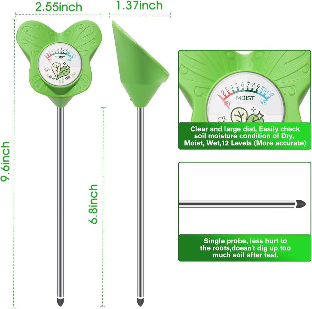 UNIWA Soil Moisture Meter - Essential Plant Water Monitor for Indoor & Outdoor Gardening | No Battery Required