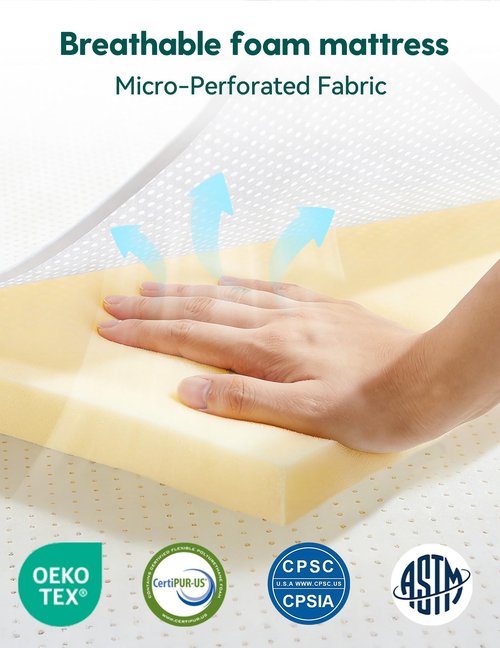 Babelio Pack and Play Mattress (Stratus Mini) 100% Machine Washable & Dryable Playpen Mattress, Portable Pack N Play Mattress 38"x26"x1"