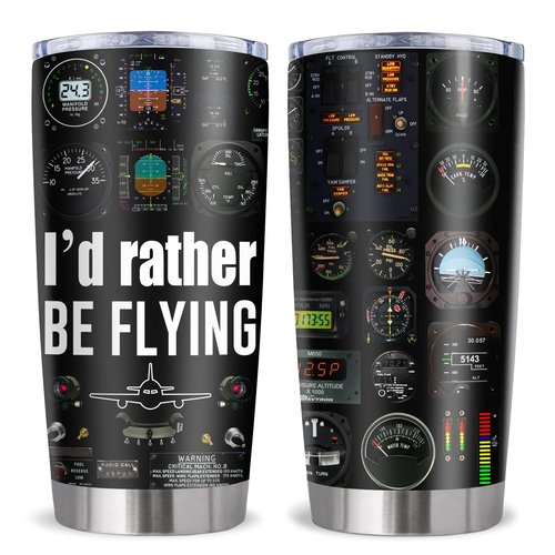 Ladyhold Pilot Gifts, Aviation Gifts for Pilots Men Tumbler 20Oz, Airplane Gift for Men, Pilot Gift for Aviation Lovers Ideas