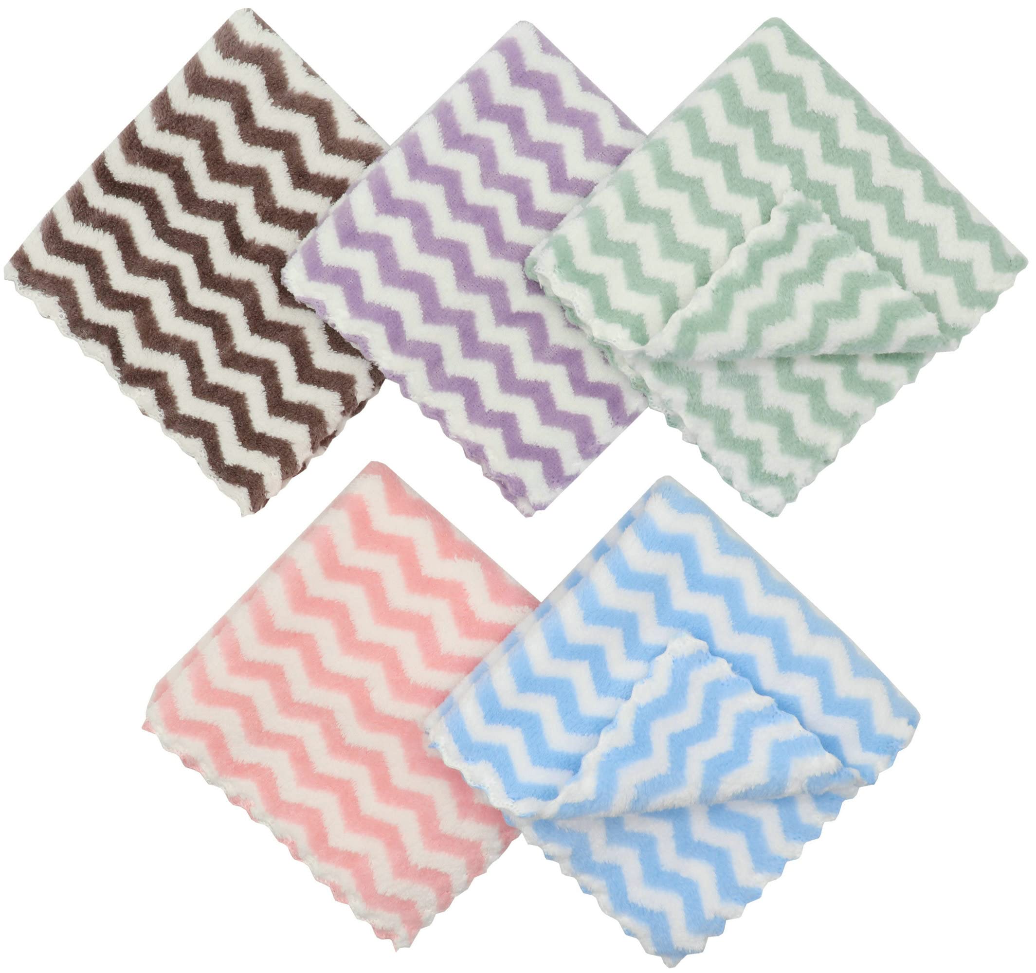 HFGBLG Microfiber Cleaning Cloth, 10 Pack Microfiber Rags,12”x12”,Mix Color