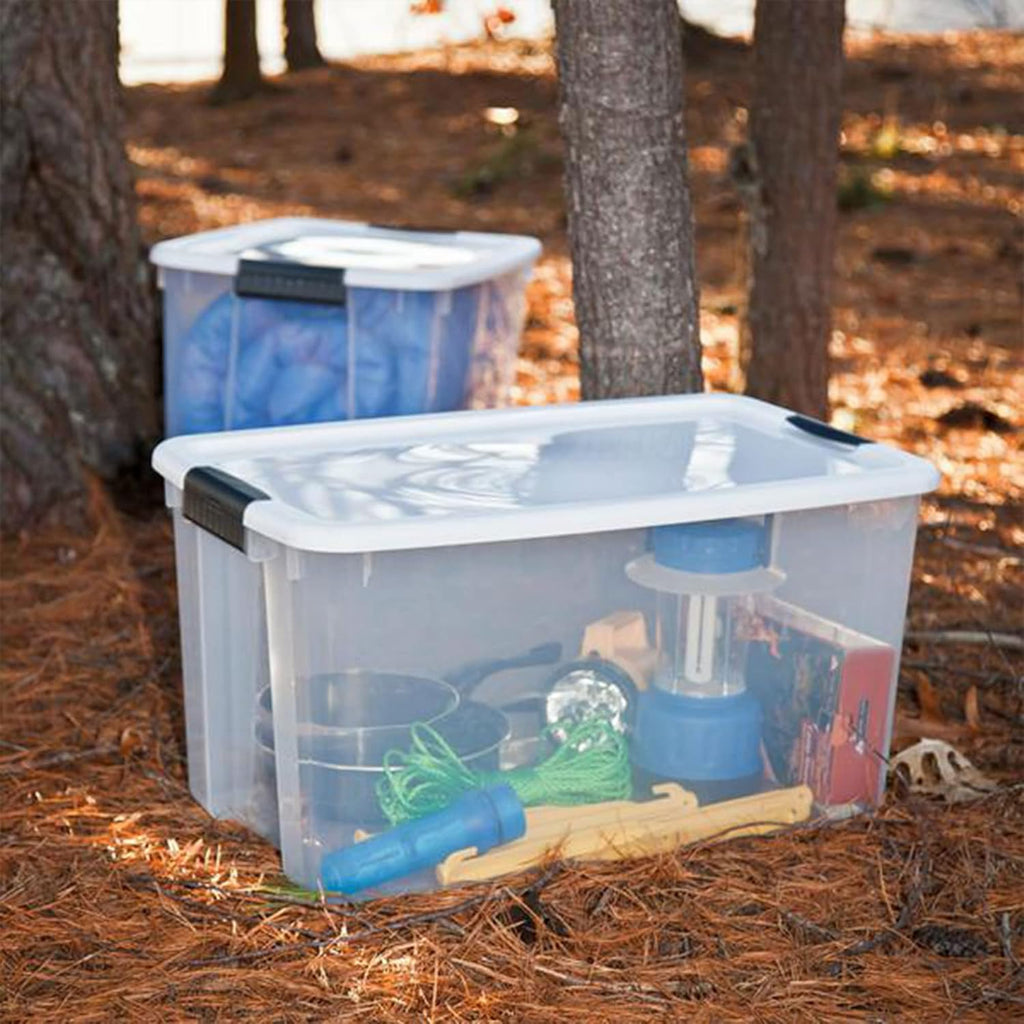 Sterilite Ultra Latching Storage Boxes - 4-Pack 70 Quart & 6-Pack 30 Quart Clear Bins for Organizing