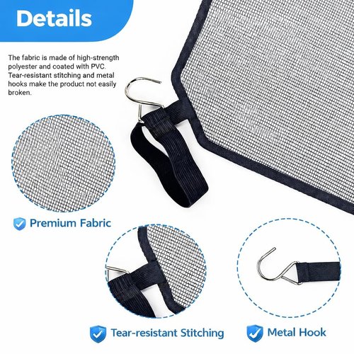 JIFTOK Central Air Conditioner Covers for Outside Units 26'' x 26'', Breathable AC Mesh Cover Protector Outside Unit, Durable AC Cover for Vent & Heater Unit, Top Universal Defener for All Seasons
