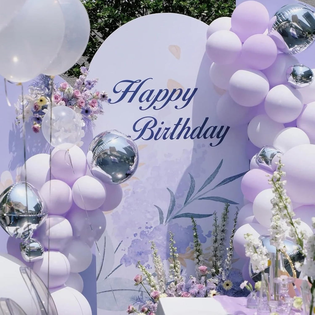 Voircoloria Lilac Purple Balloons - 66-Pack 12-Inch Faded Purple Latex for Weddings, Birthdays & Celebrations