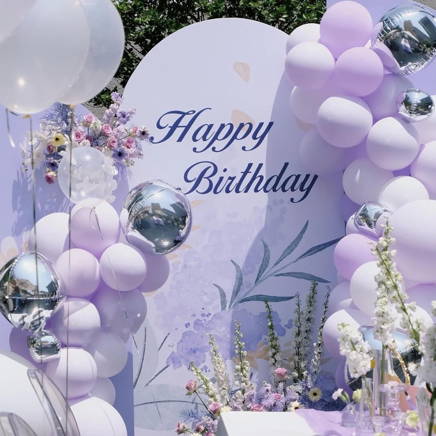 Voircoloria Lilac Purple Balloons - 66-Pack 12-Inch Faded Purple Latex for Weddings, Birthdays & Celebrations