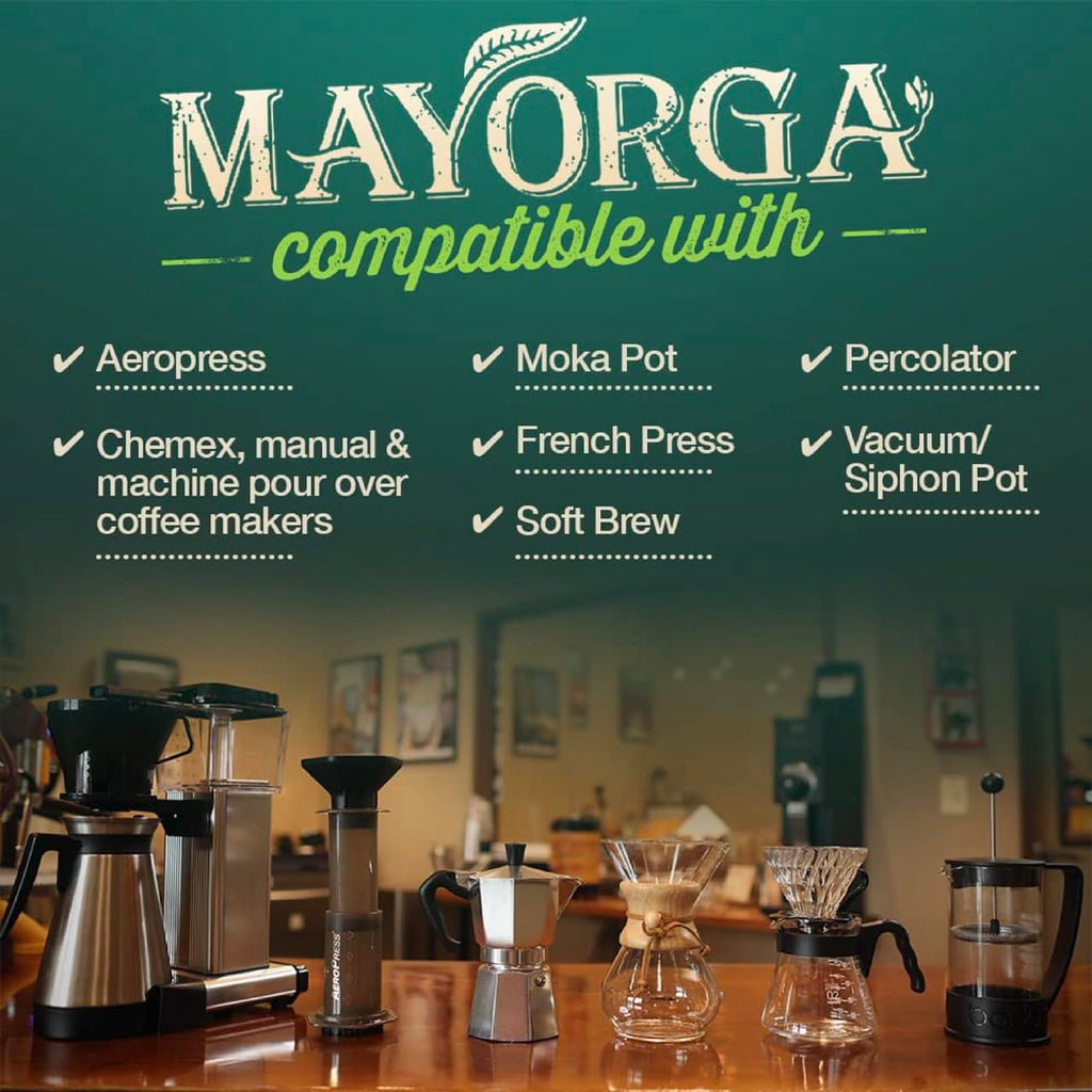 Mayorga Organic Coffee - 2lb Mayan Blend Medium Roast Whole Bean | 100% Arabica, Chocolate & Floral Flavor, USDA Organic