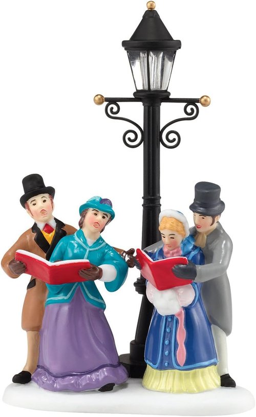Department 56 Caroling by Lamplight Figurine - Charming 2.17-Inch Dickens' Village Accessory