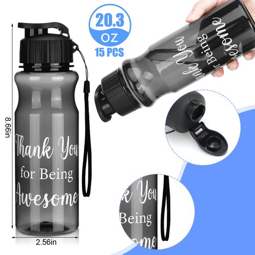 Gerrii 30 Pcs Thank You Water Bottles Bulk Staff Appreciation Gift Bulk Employee Appreciation Gifts 20.3 oz Thank You for Being Awesome Water Bottles for Nurse Coworker Employees Team Teacher
