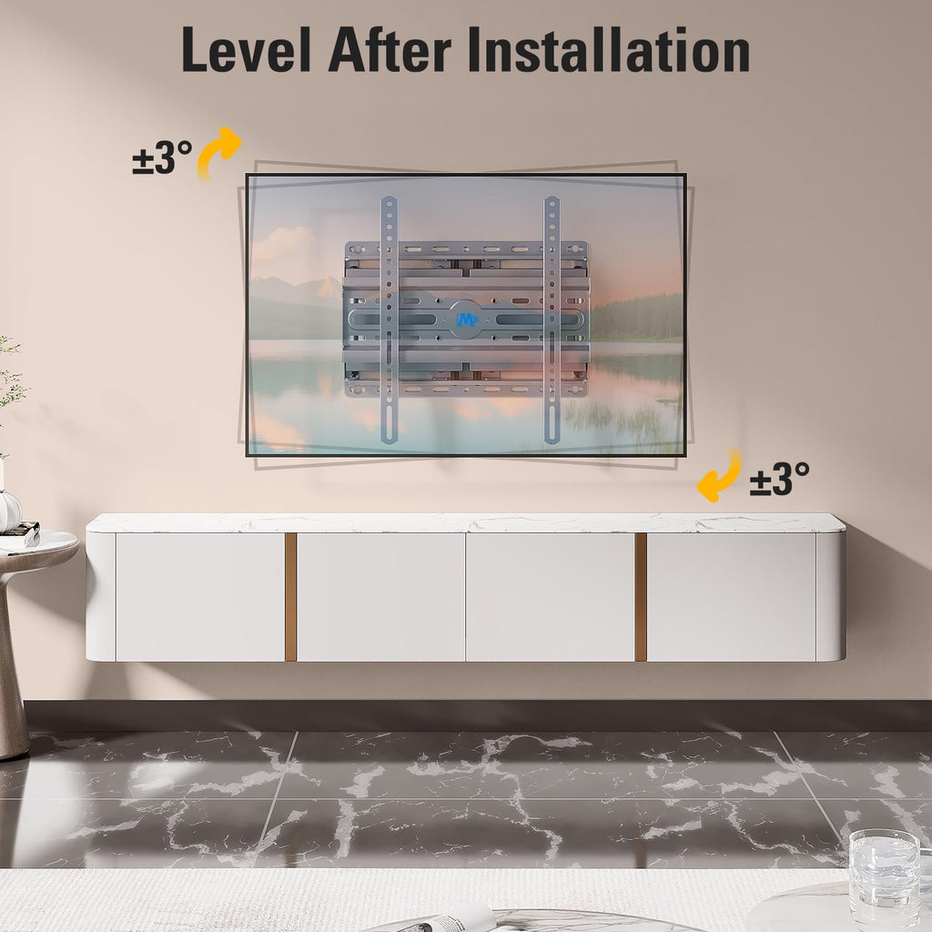 Mounting Dream TV Wall Mount for 32-65 Inch Television,Mount with Swivel and Tilt, Full Motion Bracket with Articulating Dual Arms, Fits 16inch Studs, Max VESA 400X400 mm, 99lbs, MD2581