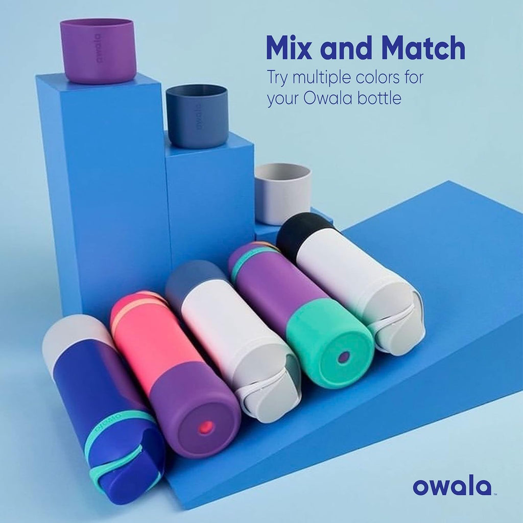 Owala Silicone Water Bottle Boot - Anti-Slip Protective Sleeve for 32 Oz Stainless Steel Bottles | Grey