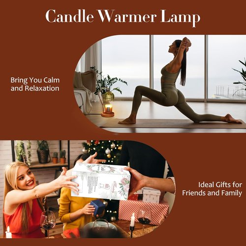 Flower Candle Warmer Lamp - Timer & Dimmer Feature - Fits All Jar Scented Candles | Perfect Gift for Mom