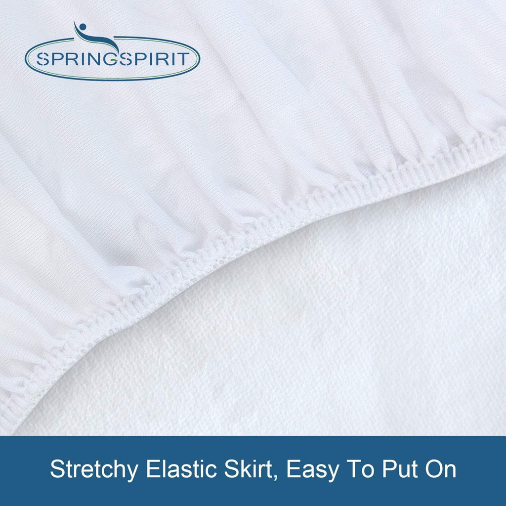 Skiennix Full Size Mattress Protector - Waterproof & Breathable Terry Topper Pad | 14'' Fitted Cover