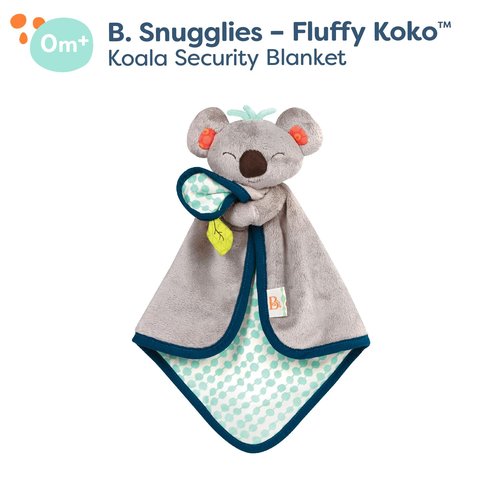 B. toys – Koala Lovey – Plush Security Blanket – Stuffed Animal for Babies – Soft Baby Blankie – Newborn, 0 Snugglies – Fluffy Koko