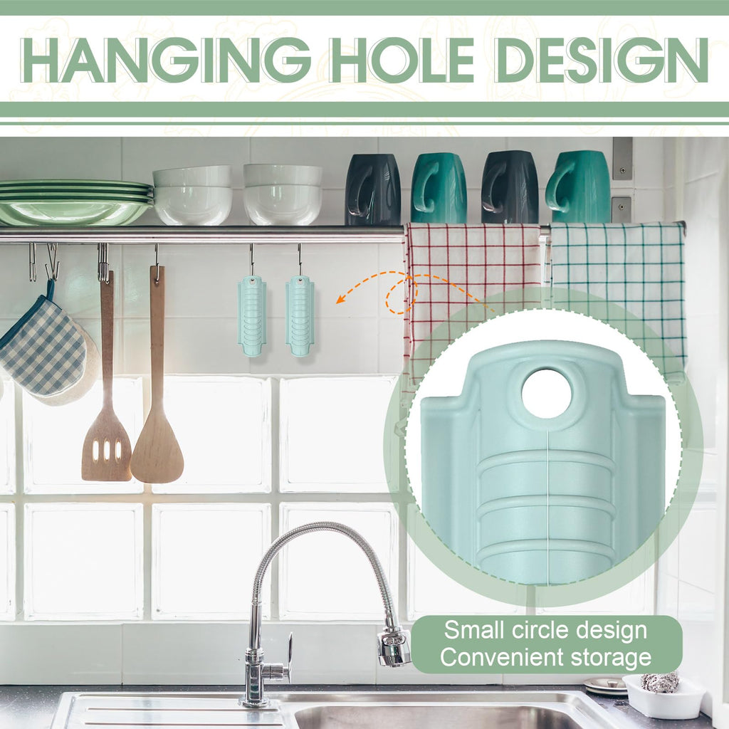 Patelai 4 Pcs Silicone Assist Hot Pan Handle Holder Pot Handle Covers for Cast Iron Skillets Holder Sleeve Nonslip Heat Resistant Pan Cover for Enameled Griddles Casserole Frying Cookware(Mint Green)