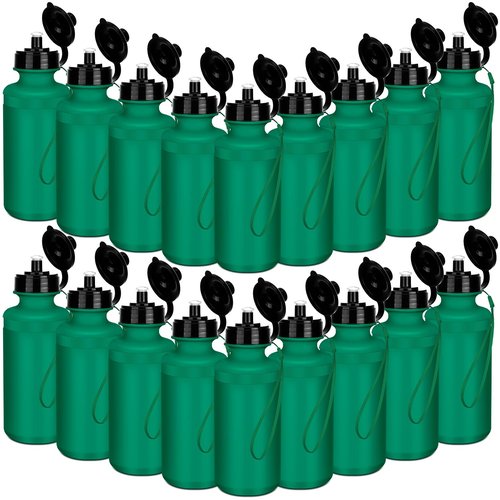 Zubebe 36 Pcs Sports Water Bottles Bulk Squeeze Reusable Bpa-free Plastic Water Bottles End of the Year Gifts Summer Gifts for Students Travel Hiking Cycling Sport Event Team Gift(Dark Green)