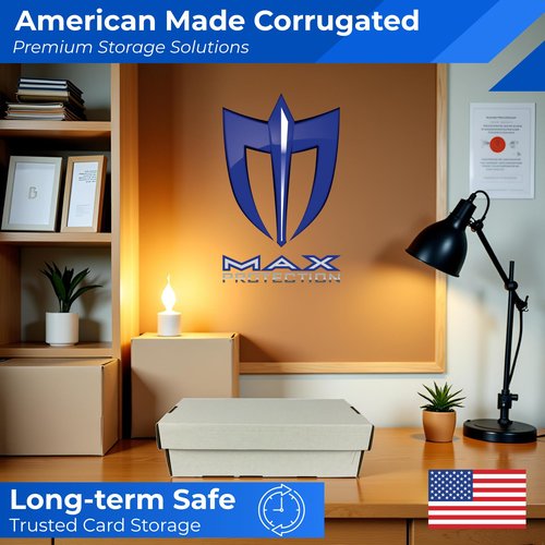 (10) Shoe 2 Row Storage Box (1600 Ct.) - Corrugated Cardboard Storage Box - Baseball, Football, Basketball, Hockey, Nascar, Sportscards, Gaming & Trading Cards Collecting Supplies by MAX PRO