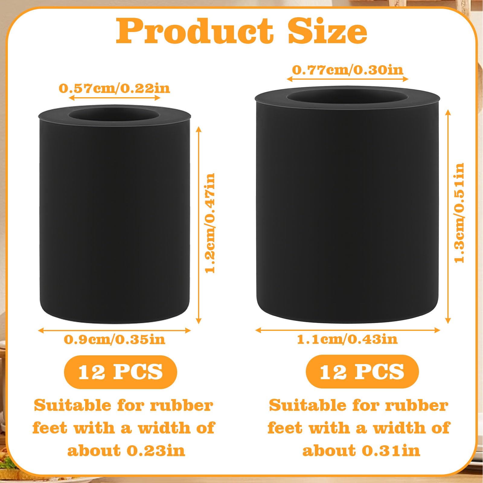 24 Pcs Trivet Rubber Feet Replacement, Stick on Small Rubber Feet Pads for Coaster, Electronics, Cutting Board Non Slip, Sink Grid, Instant Pot Trivet