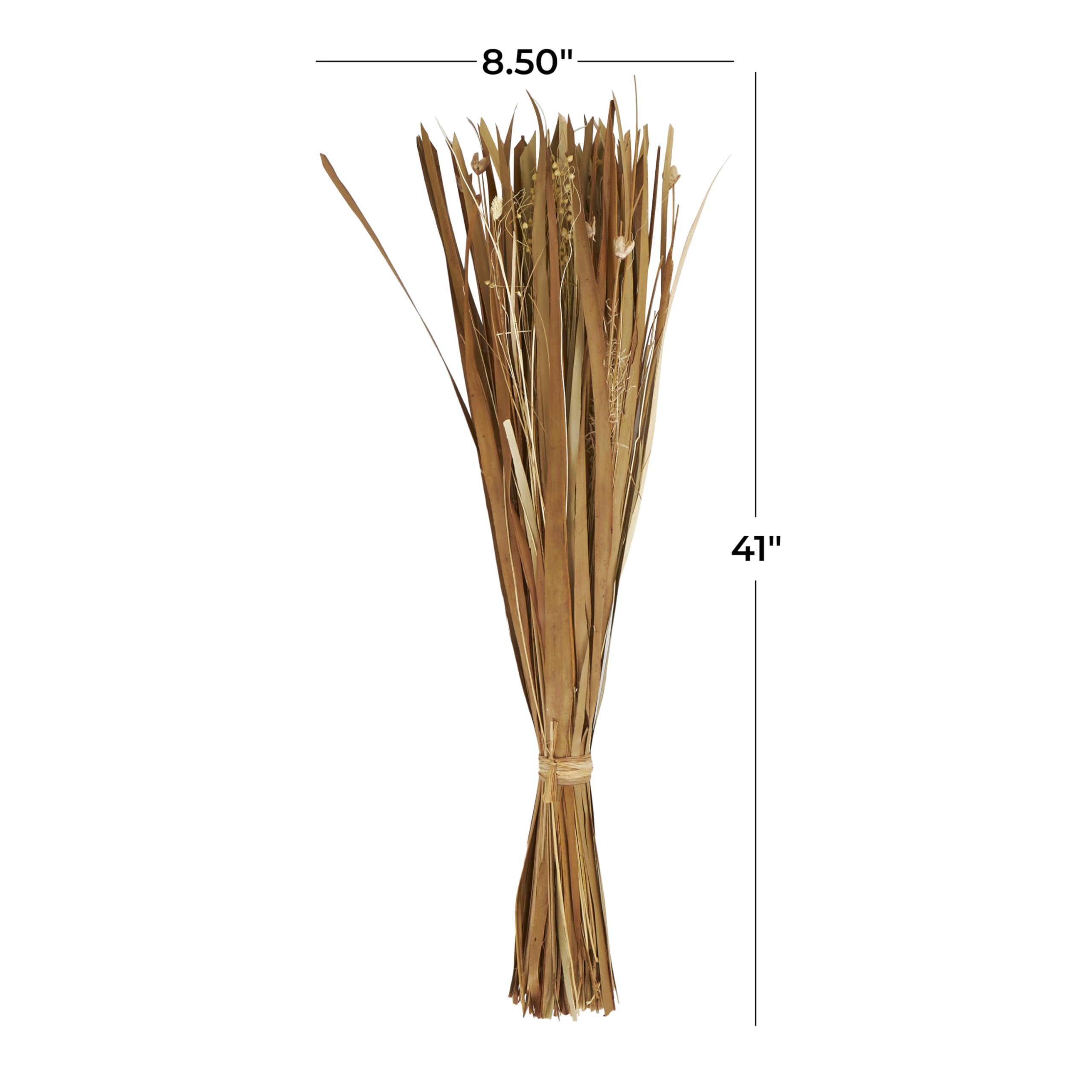 Deco 79 Dried Plant Natural Foliage, 9" x 6" x 41", Brown
