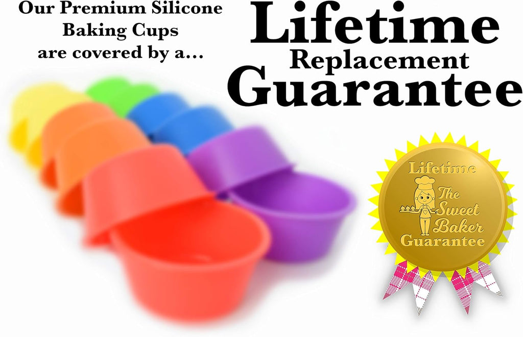 Professional Jumbo Silicone Baking Cups - Premium 12-Piece Set | Reusable Muffin Pans | BPA-Free