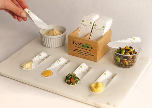 EcoTaster® Mini Bulk Case of 2,500 Compostable, Disposable, Plastic-Free Tasting Spoons 3.25" (83mm)