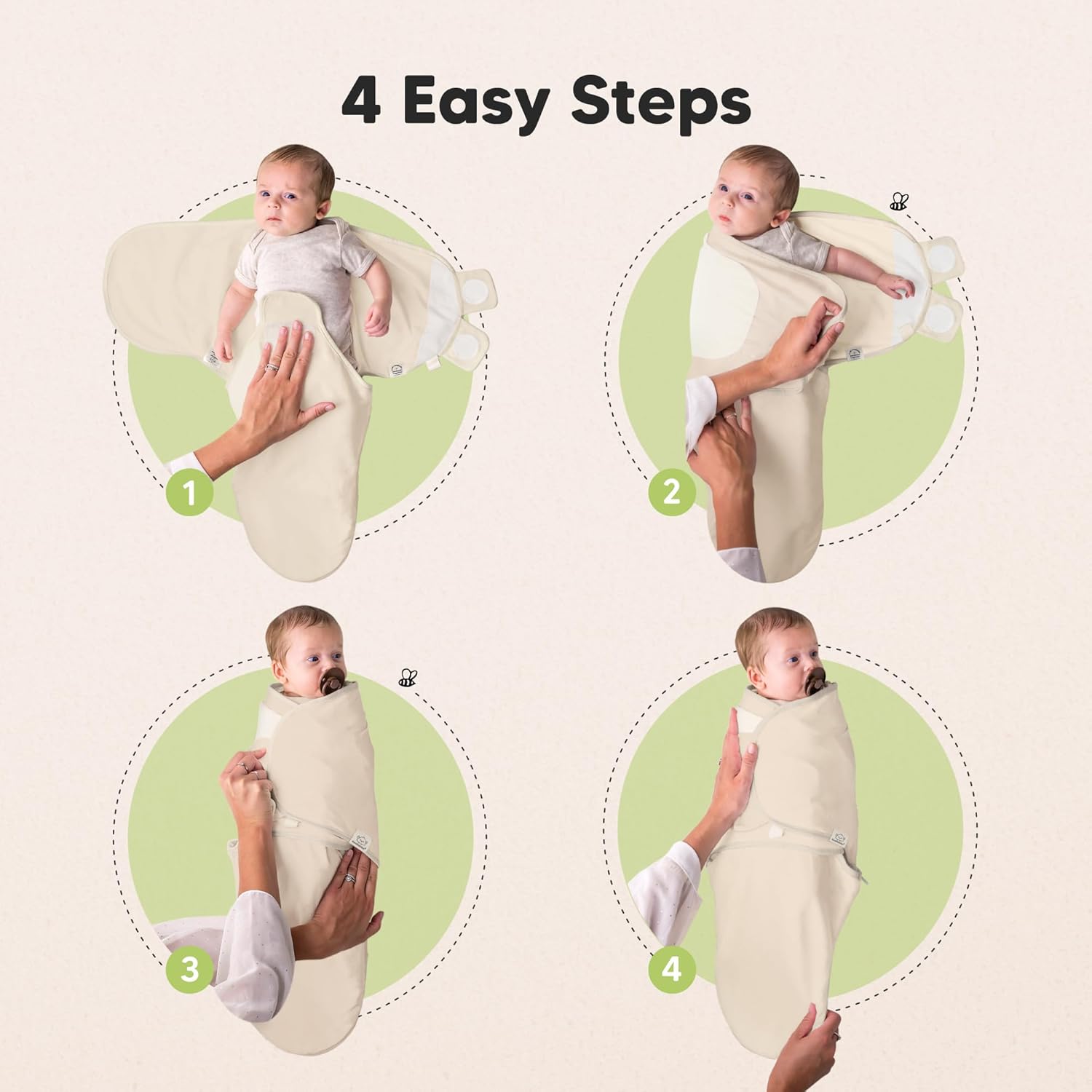 Skiennix Baby Swaddle Sleep Sacks - 3-Pack Zippered Swaddles for Newborns 0-3 Months | Soft & Durable Design