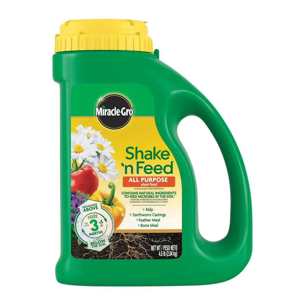 Miracle-Gro Shake 'N Feed All Purpose Plant Food - Nourishes Indoor & Outdoor Plants, 4.5 lbs.