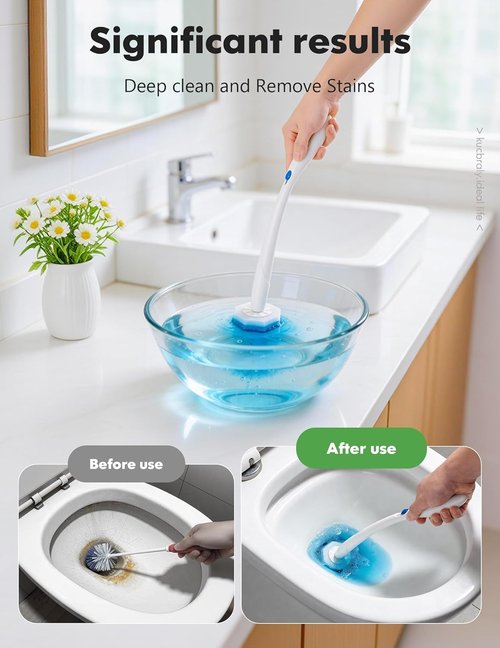 Clorox Toilet Wand Refills - 50 Count Compatible Disposable Brush Refills for Effective Bathroom Cleaning