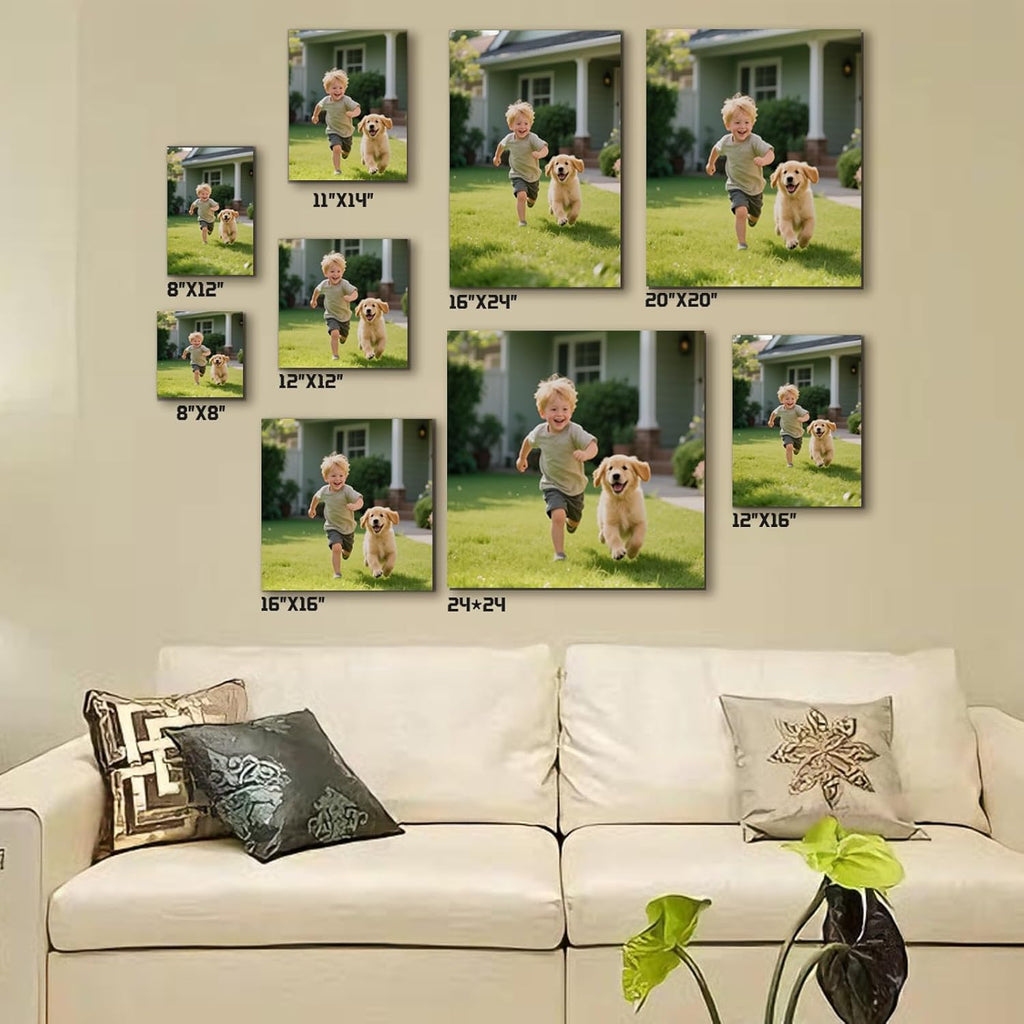 Skiennix Custom Canvas Prints - Personalized Framed Wall Art for Home Decor | Ideal Gift for Weddings, Pets, Family (6" L x 8" W)