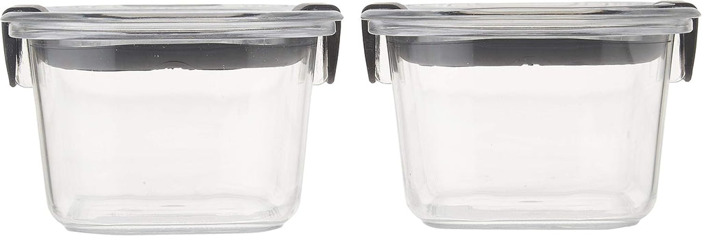 Rubbermaid Brilliance Food Storage Containers - Small 1.3 Cup Clear | 2-Pack for Freshness