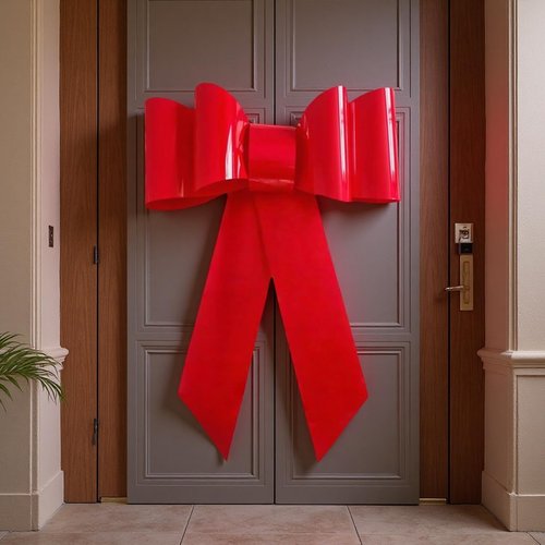 Big Red Bow - 30 Inch Giant Car Bow for Decoration | Includes 2 Small Pull Bows for Parties