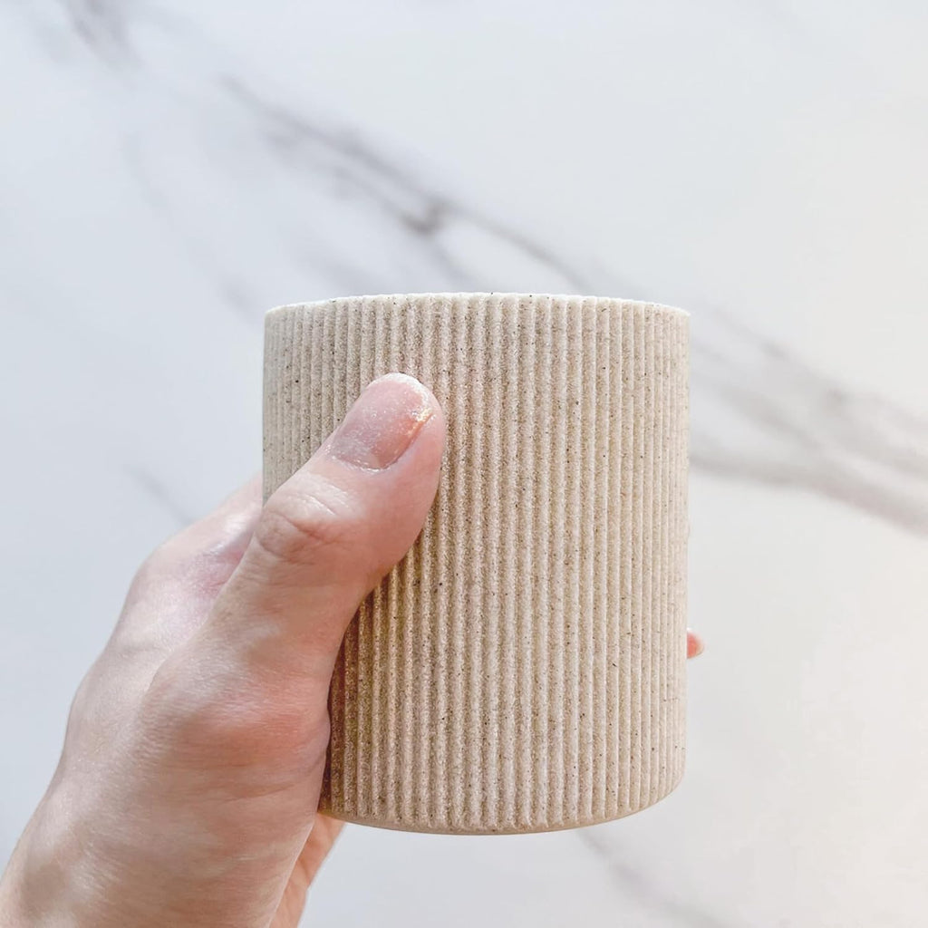 Skiennix Toothbrush Holder - Modern Sand Beige Bathroom Organizer | Rust-Proof Unbreakable Resin