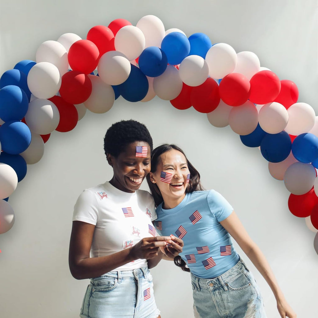 Red White and Blue Latex Balloons - 100 Pack for 4th of July Celebrations & Patriotic Events
