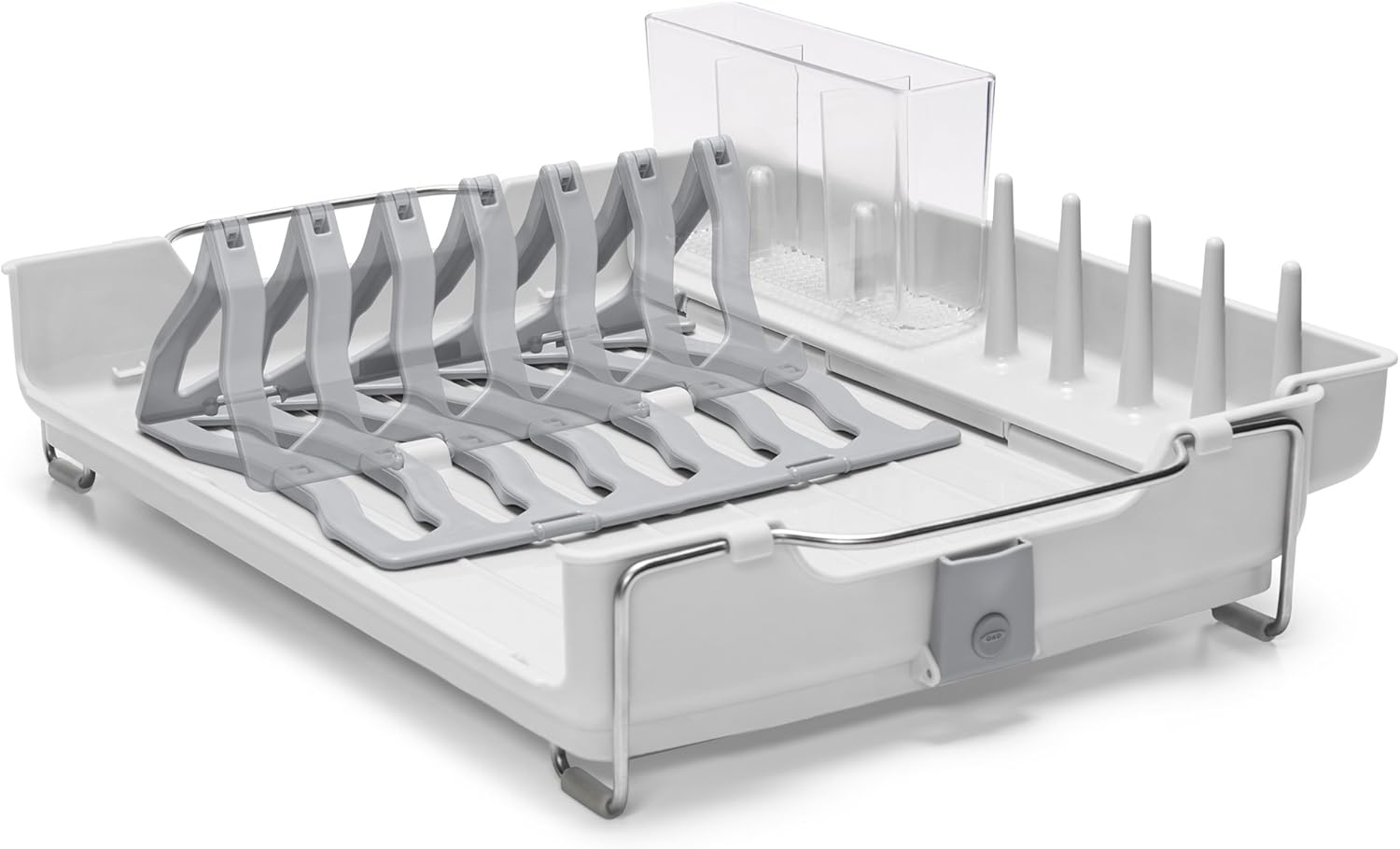 OXO Good Grips Foldaway Dish Rack - Space-Saving Design for Easy Drying | Durable and Stylish