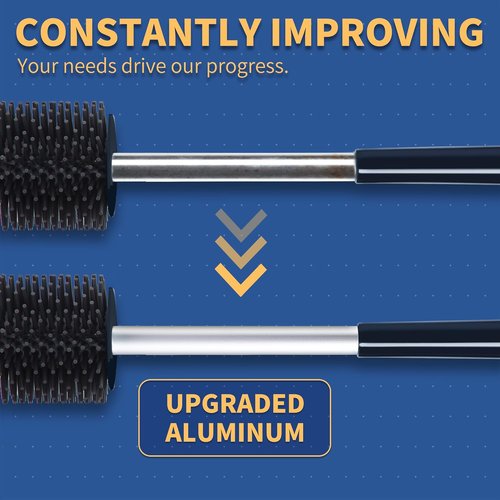 BOOMJOY Toilet Brush Set - Silicone Bowl Brushes with Tweezers for Effective Bathroom Cleaning | Black & Grey