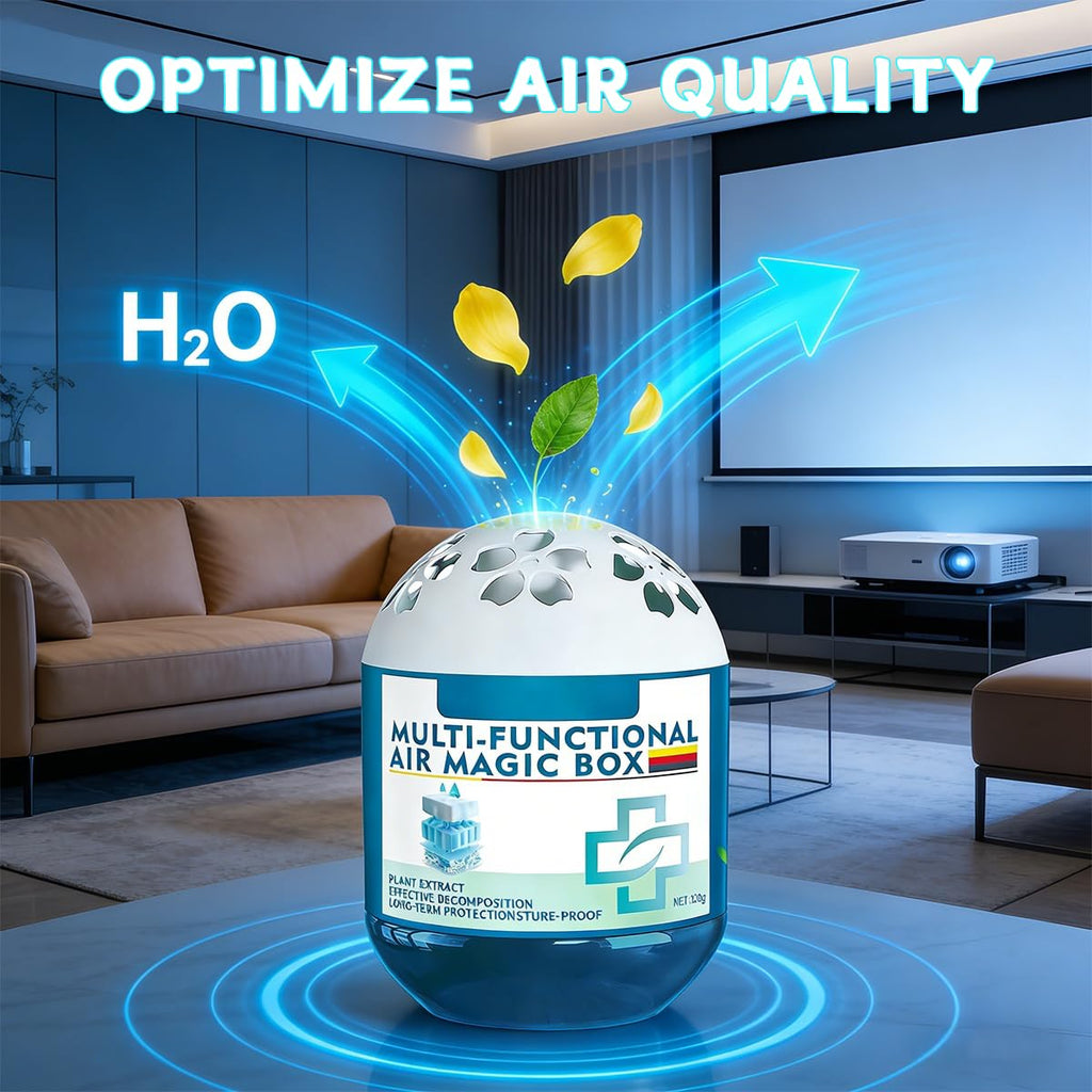 2026 New Air Magic Box, Indoor Air Purification Dust Removal Magic Box, Multi Functional Automatic Dust-Sucking All Day, Pollution-Free, No Noise & Electricity, For Any Room(2pcs,240g)