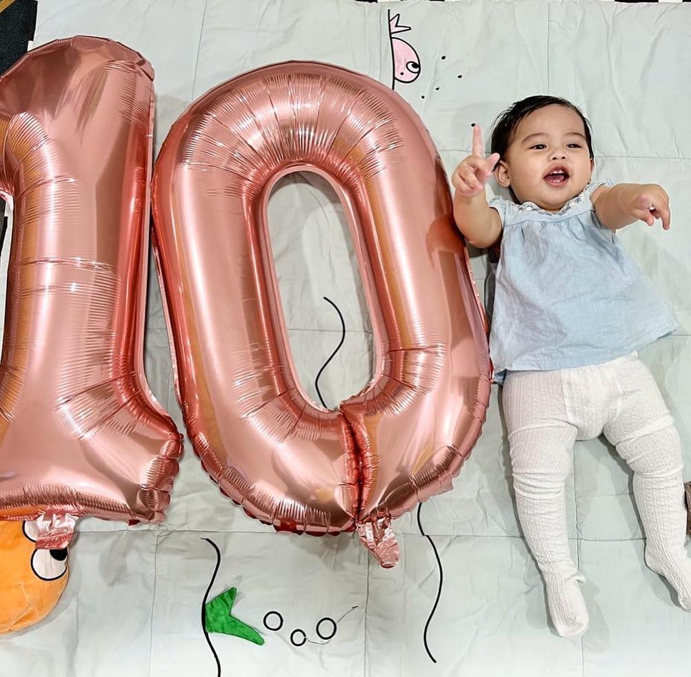 Rose Gold Number 50 Balloon - 40 Inch 50th Birthday Decorations for Men & Women